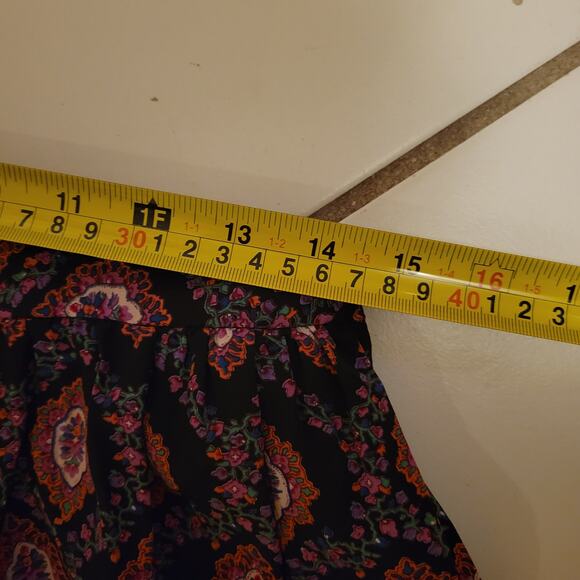 Joseph Picone Geometric Floral Print Flowy Silk Midi Skirt Multicolor Womens 14 - Picture 8 of 9